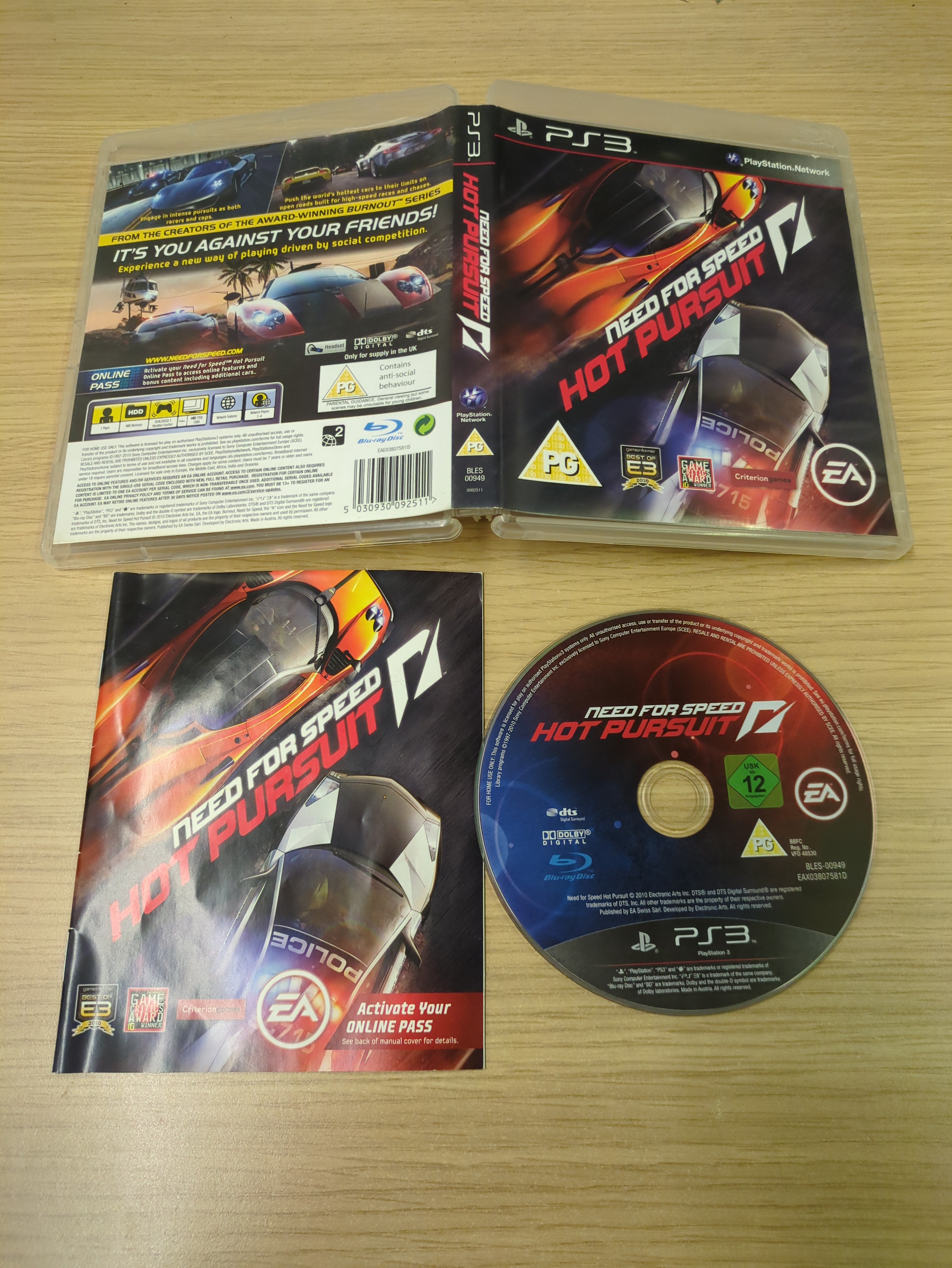 Need for Speed Hot Pursuit Sony PS3 game Need for Speed Hot Pursuit Sony PS3 game
